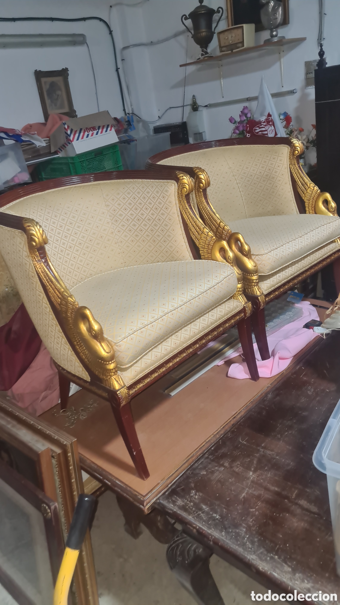 Antig&uuml;edades: Conjunto de muebles barrocos Luis 15. - Foto 6