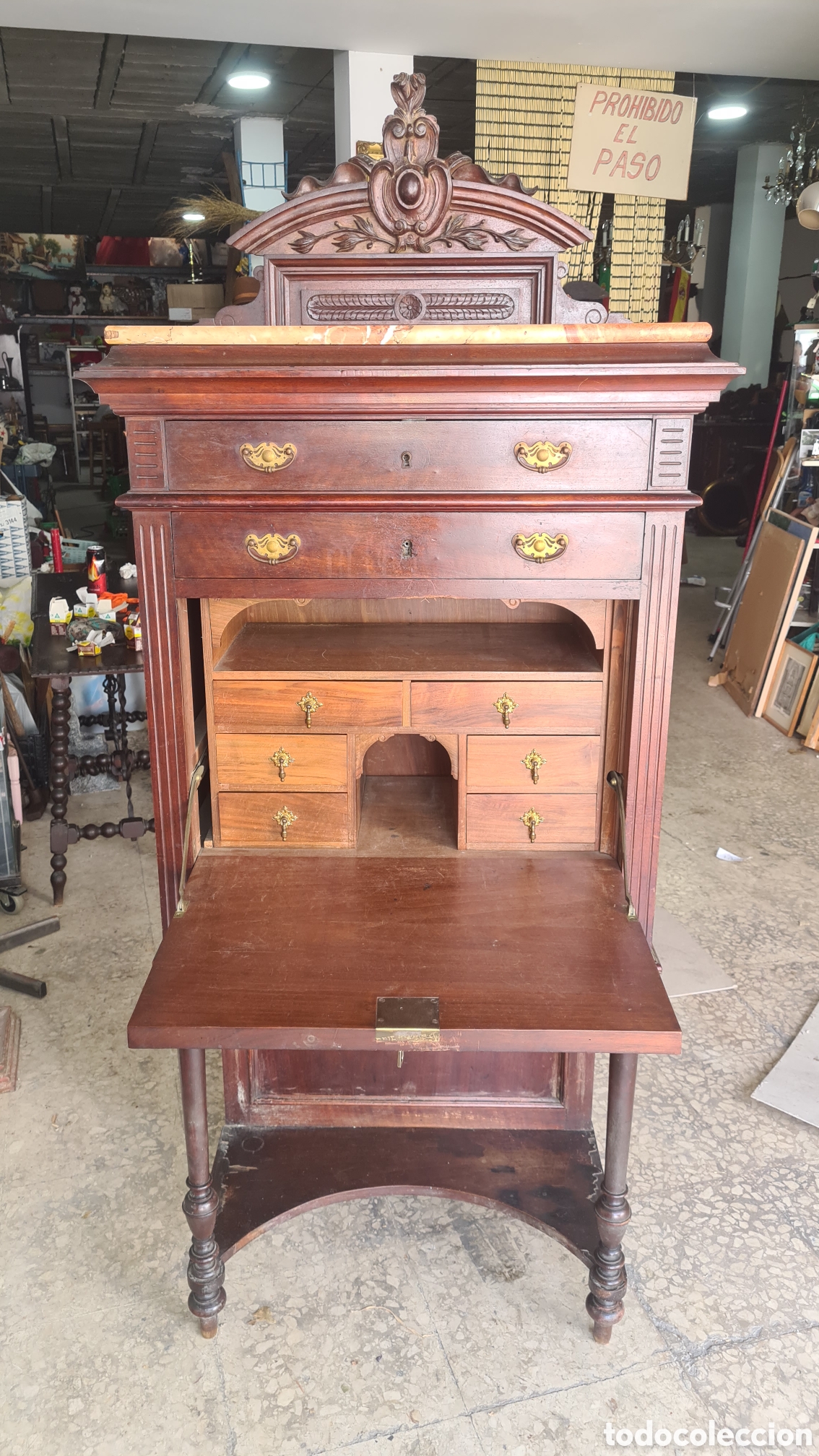 Antig&uuml;edades: Mueble secreter antiguo - Foto 4