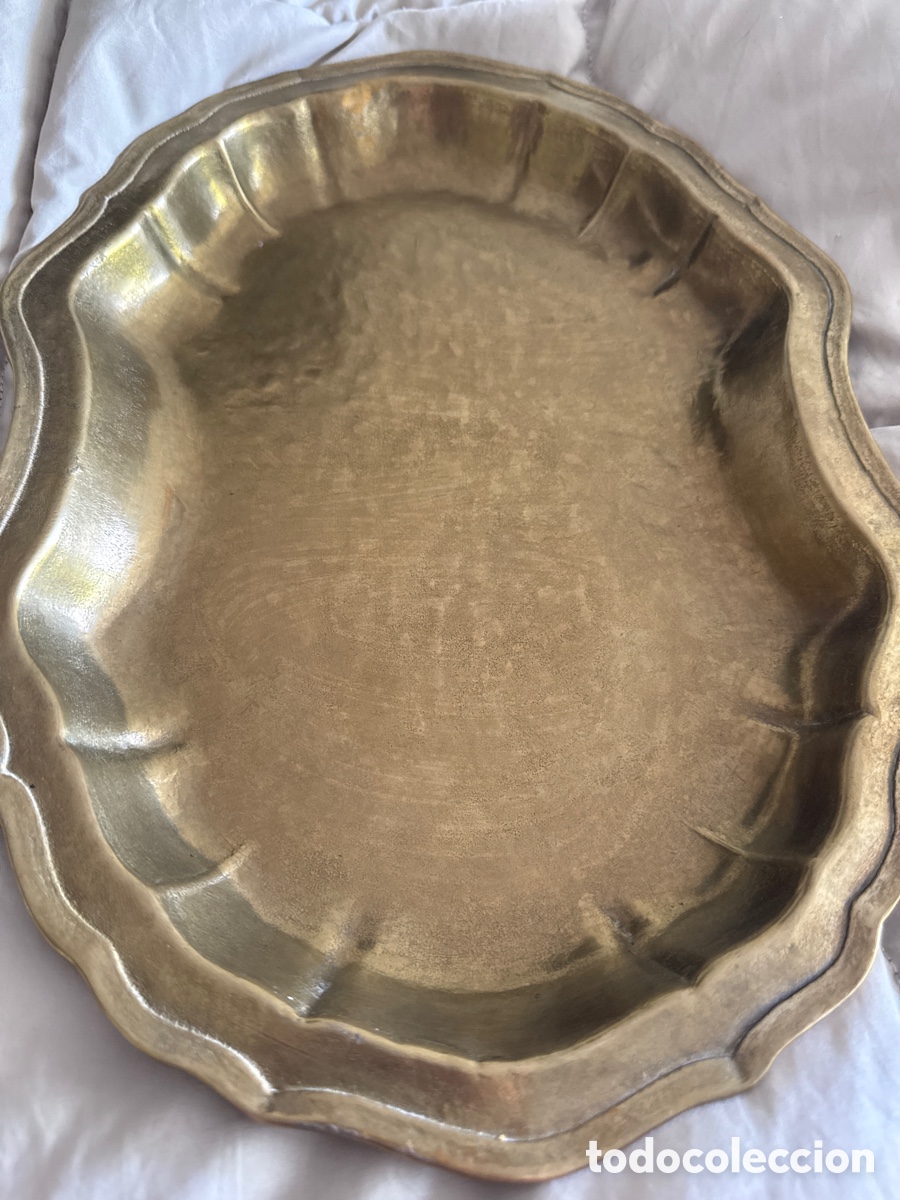 Antig&uuml;edades: Bandeja bronce marca Cuni