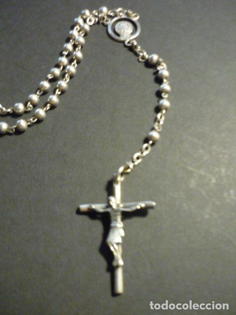 Antig&uuml;edades: ROSARIO EN PLATA 35 CM - Foto 2
