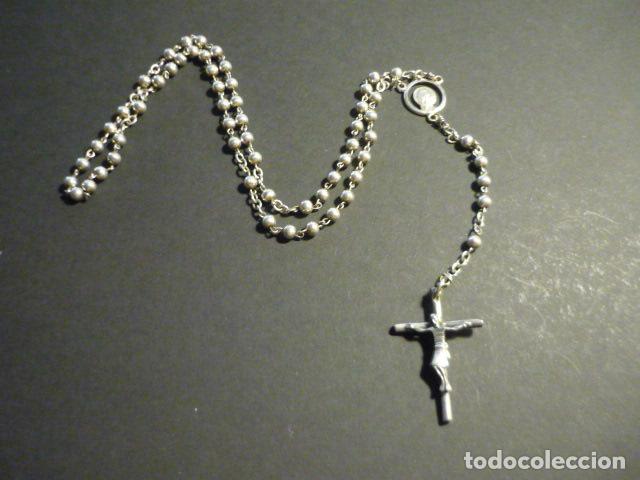 Antig&uuml;edades: ROSARIO EN PLATA 35 CM - Foto 1