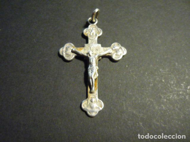 Antig&uuml;edades: ANTIGUO CRUCIFIJO EN PLATA 4,5 X 2,5 CM
