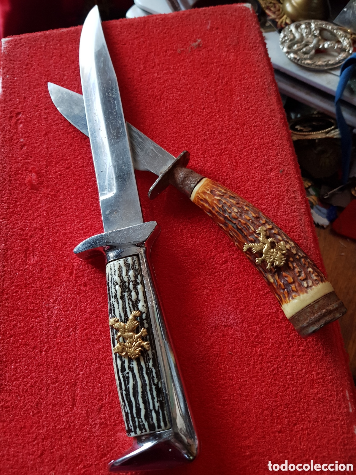 Antig&uuml;edades: ANTIGUOS CUCHILLOS DE LA OJE LEON RAMPANTE