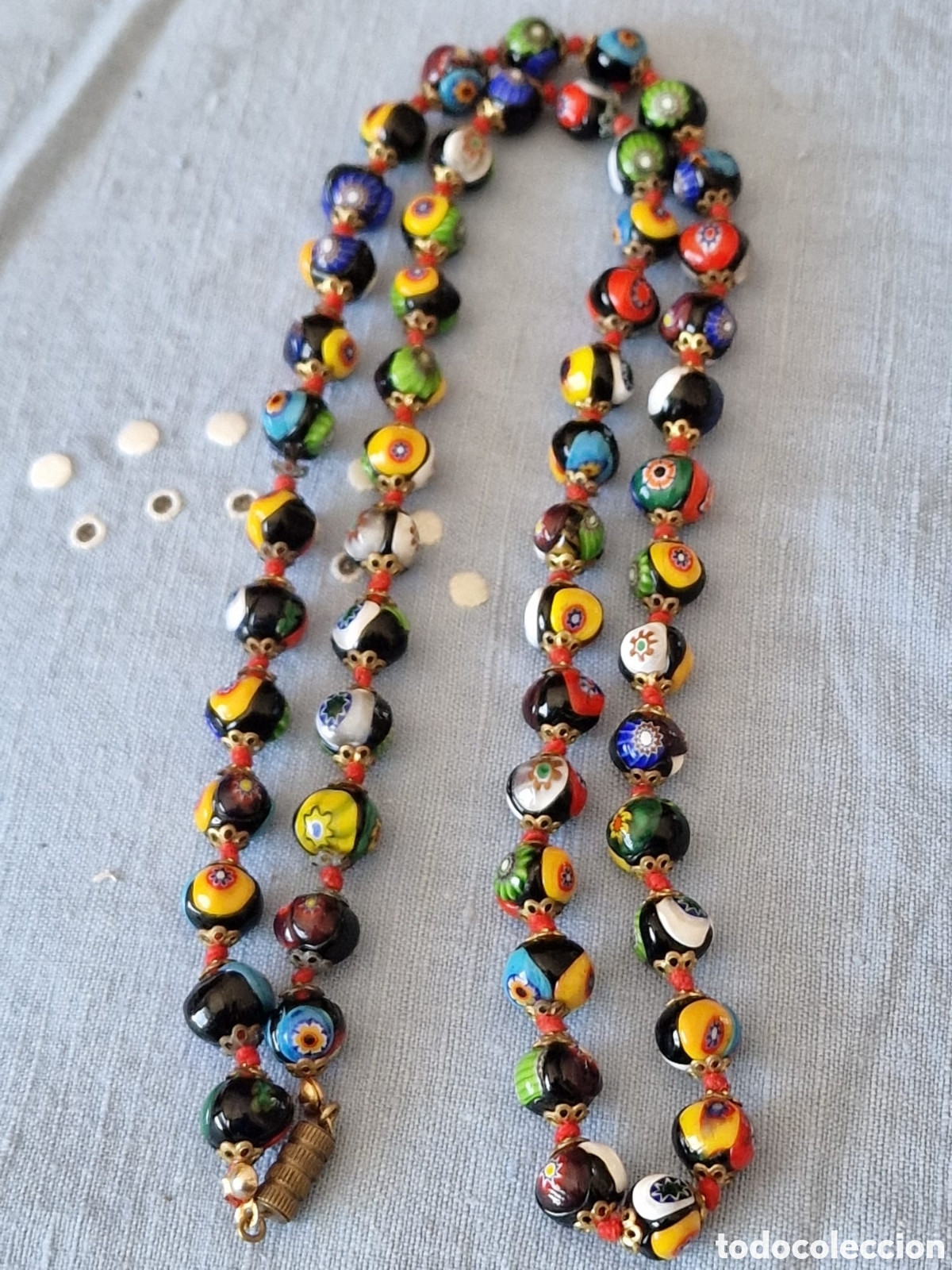 Antig&uuml;edades: ANTIGUO COLLAR MURANO MILEFIORI - Foto 6