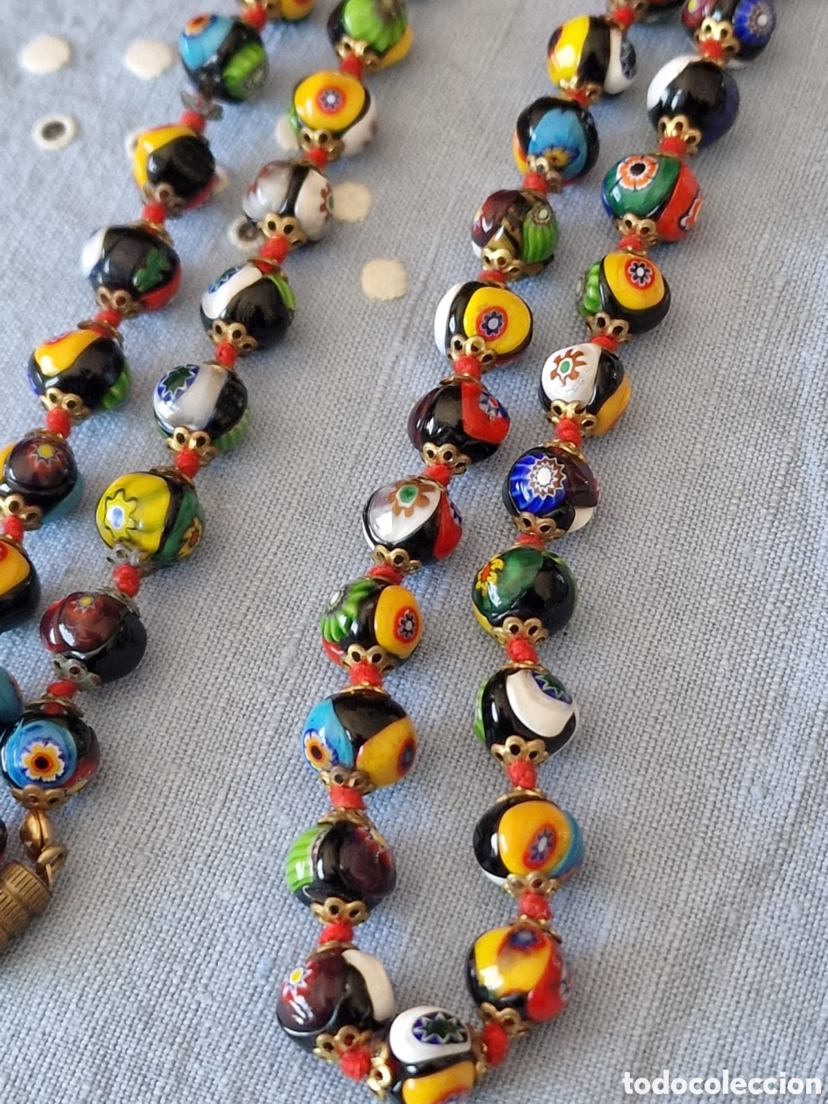 Antig&uuml;edades: ANTIGUO COLLAR MURANO MILEFIORI - Foto 9