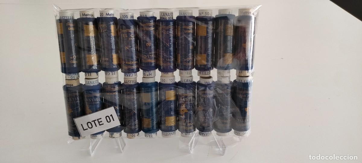 Antig&uuml;edades: 20 bobinas de hilo de algod&oacute;n El Canastillo n&ordm;50. Compa&ntilde;&iacute;a Nacional de Hilaturas (Lote 1)