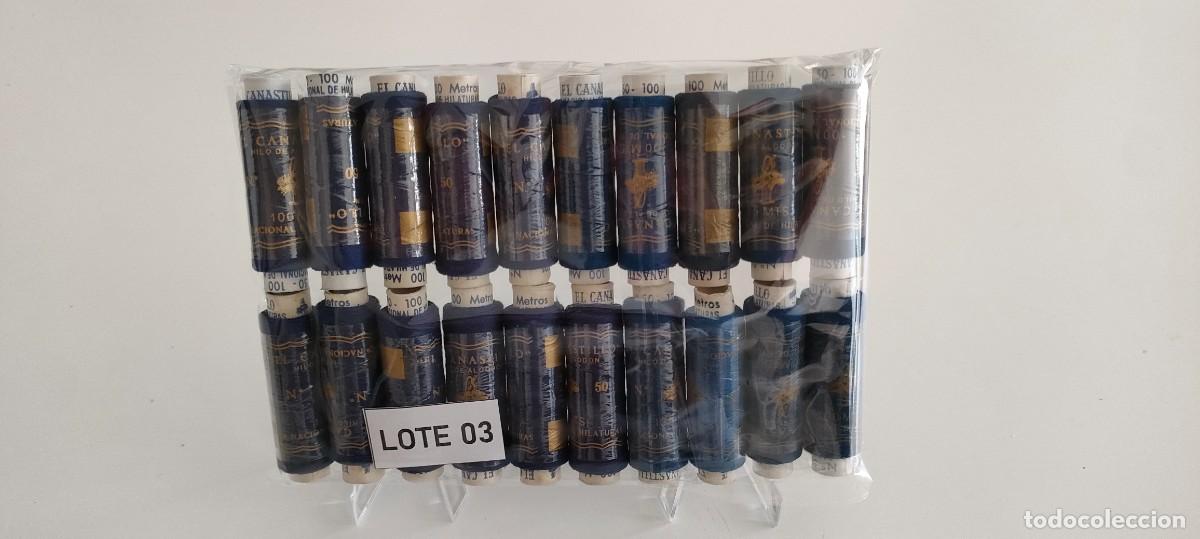 Antig&uuml;edades: 20 bobinas de hilo de algod&oacute;n El Canastillo n&ordm;50. Compa&ntilde;&iacute;a Nacional de Hilaturas (Lote 3)