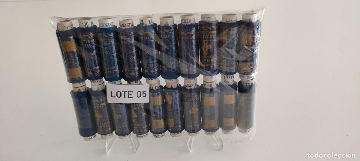 Antig&uuml;edades: 20 bobinas de hilo de algod&oacute;n El Canastillo n&ordm;50. Compa&ntilde;&iacute;a Nacional de Hilaturas (Lote 5)