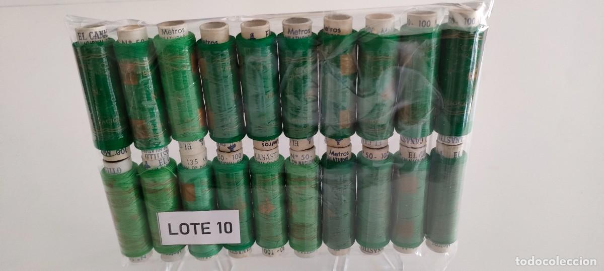 Antig&uuml;edades: 20 bobinas de hilo de algod&oacute;n El Canastillo n&ordm;50. Compa&ntilde;&iacute;a Nacional de Hilaturas (Lote 10)