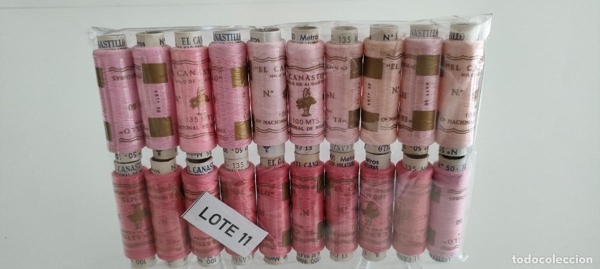 Antig&uuml;edades: 20 bobinas de hilo de algod&oacute;n El Canastillo n&ordm;50. Compa&ntilde;&iacute;a Nacional de Hilaturas (Lote 11)