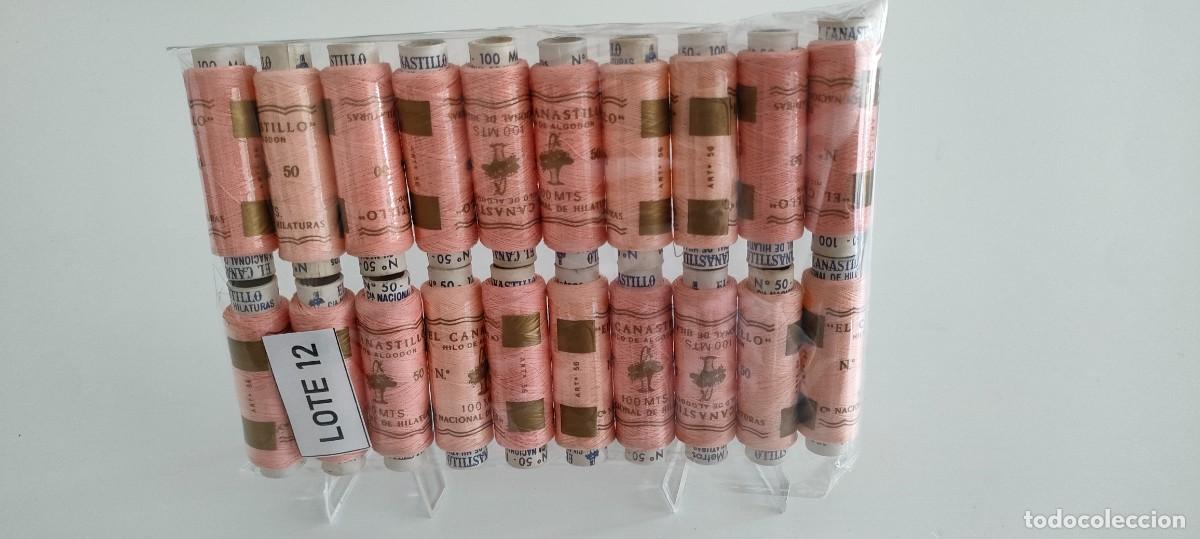Antig&uuml;edades: 20 bobinas de hilo de algod&oacute;n El Canastillo n&ordm;50. Compa&ntilde;&iacute;a Nacional de Hilaturas (Lote 12)
