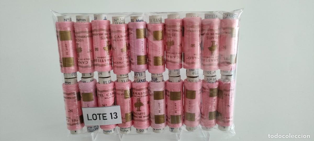 Antig&uuml;edades: 20 bobinas de hilo de algod&oacute;n El Canastillo n&ordm;50. Compa&ntilde;&iacute;a Nacional de Hilaturas (Lote 13)