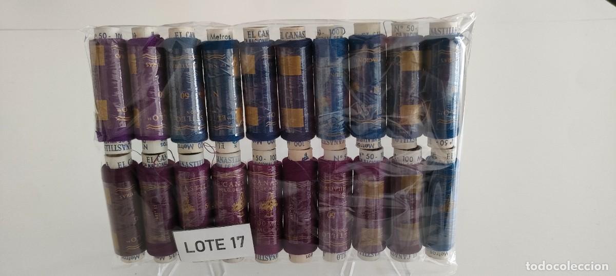 Antig&uuml;edades: 20 bobinas de hilo de algod&oacute;n El Canastillo n&ordm;50. Compa&ntilde;&iacute;a Nacional de Hilaturas (Lote 17)