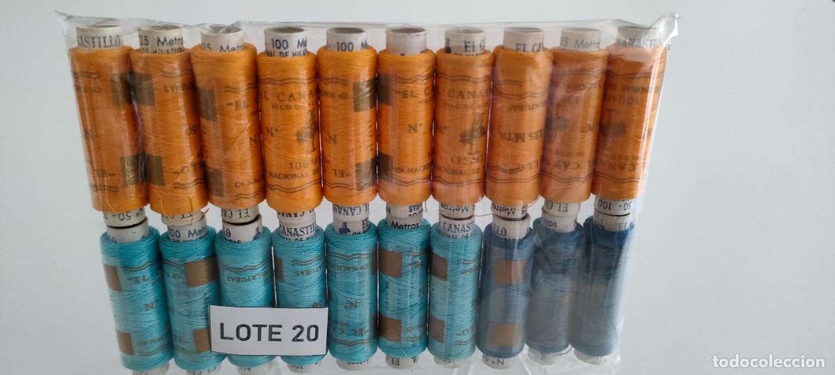 Antig&uuml;edades: 20 bobinas de hilo de algod&oacute;n El Canastillo n&ordm;50. Compa&ntilde;&iacute;a Nacional de Hilaturas (Lote 20)