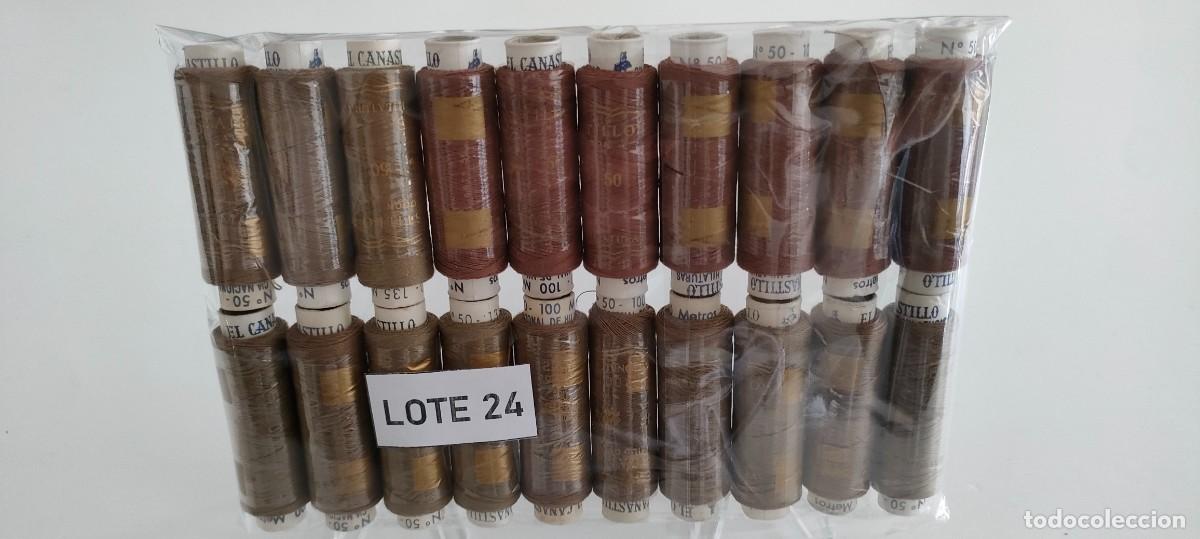 Antig&uuml;edades: 20 bobinas de hilo de algod&oacute;n El Canastillo n&ordm;50. Compa&ntilde;&iacute;a Nacional de Hilaturas (Lote 24)