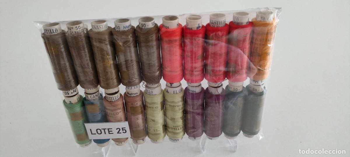 Antig&uuml;edades: 20 bobinas de hilo de algod&oacute;n El Canastillo n&ordm;50. Compa&ntilde;&iacute;a Nacional de Hilaturas (Lote 25)