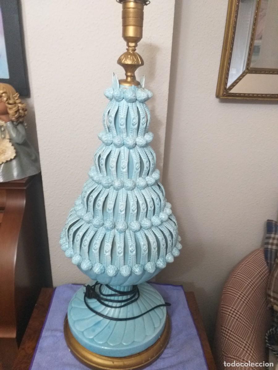 Antig&uuml;edades: lampara manises xxl 75cm