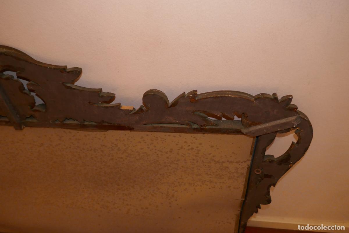 Antig&uuml;edades: GRAN ESPEJO ANTIGUO CORNUCOPIA PAN DE ORO - Foto 5