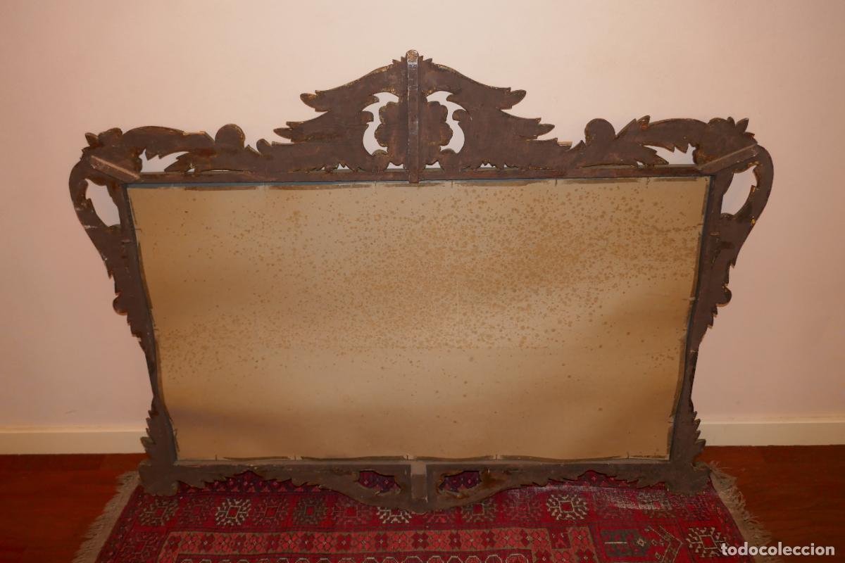 Antig&uuml;edades: GRAN ESPEJO ANTIGUO CORNUCOPIA PAN DE ORO - Foto 8