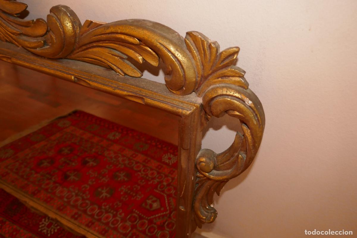 Antig&uuml;edades: GRAN ESPEJO ANTIGUO CORNUCOPIA PAN DE ORO - Foto 14