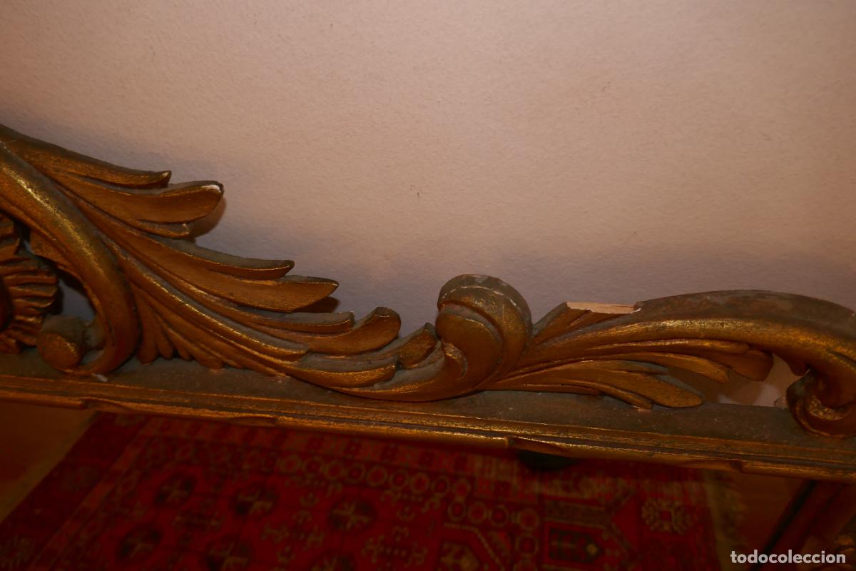 Antig&uuml;edades: GRAN ESPEJO ANTIGUO CORNUCOPIA PAN DE ORO - Foto 15