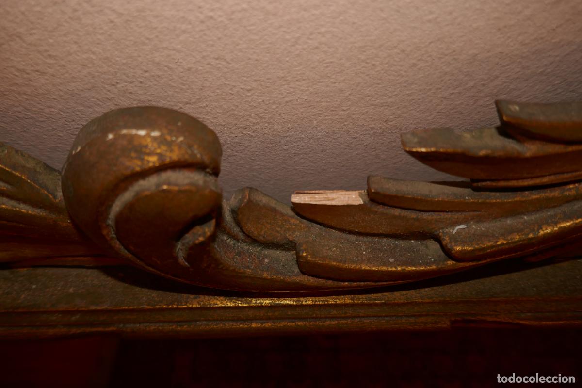 Antig&uuml;edades: GRAN ESPEJO ANTIGUO CORNUCOPIA PAN DE ORO - Foto 17