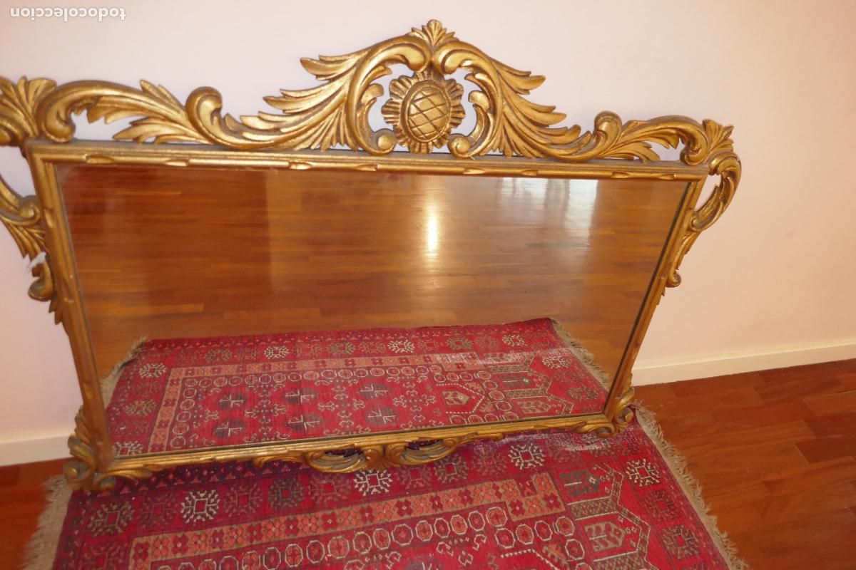 Antig&uuml;edades: GRAN ESPEJO ANTIGUO CORNUCOPIA PAN DE ORO - Foto 1