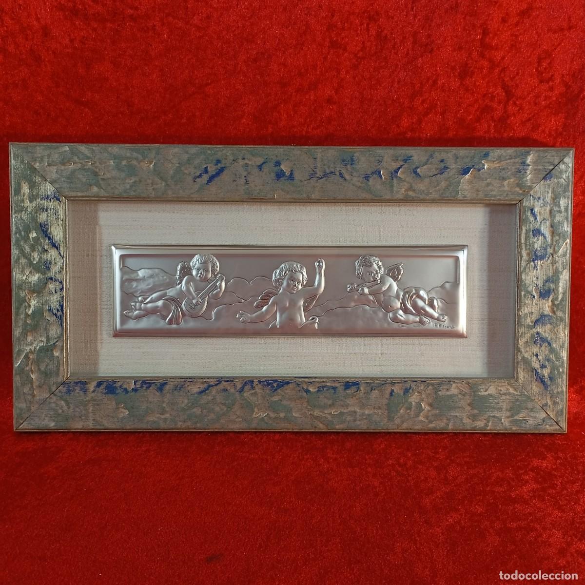 Antig&uuml;edades: RELIEVE EN PLATA DE 925 - ARTISTA AURELIO ALABARDI - CON CONTRASTE Y CERTIFICADO - 28X7 CM / 3572
