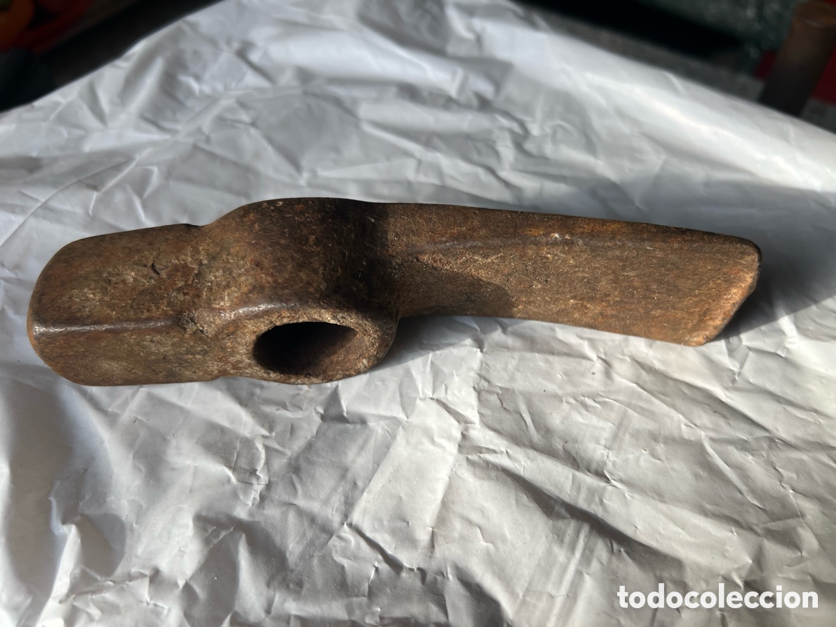Antig&uuml;edades: Antiguo martillo cantero hierro forjado