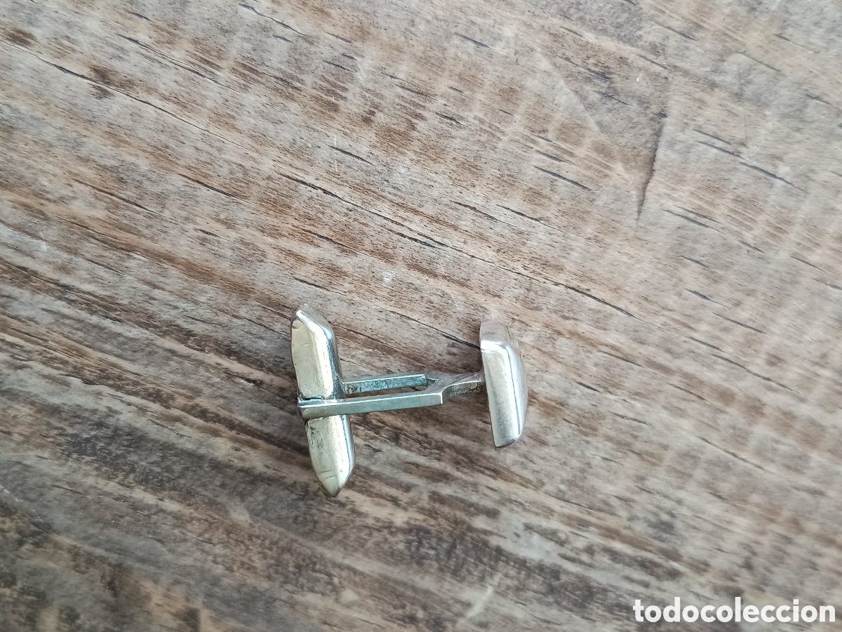 Antig&uuml;edades: PAREJA DE GEMELOS DE PLATA 925 - 6gr - Foto 3