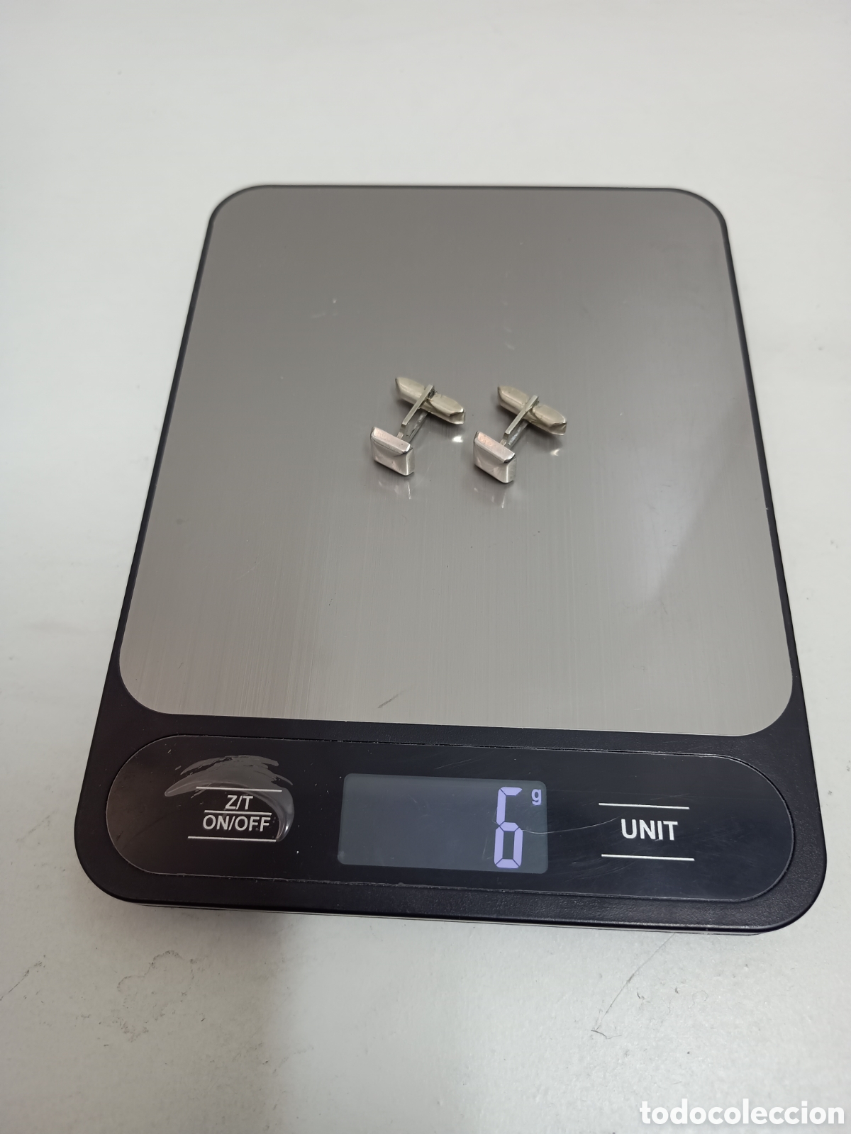 Antig&uuml;edades: PAREJA DE GEMELOS DE PLATA 925 - 6gr - Foto 4