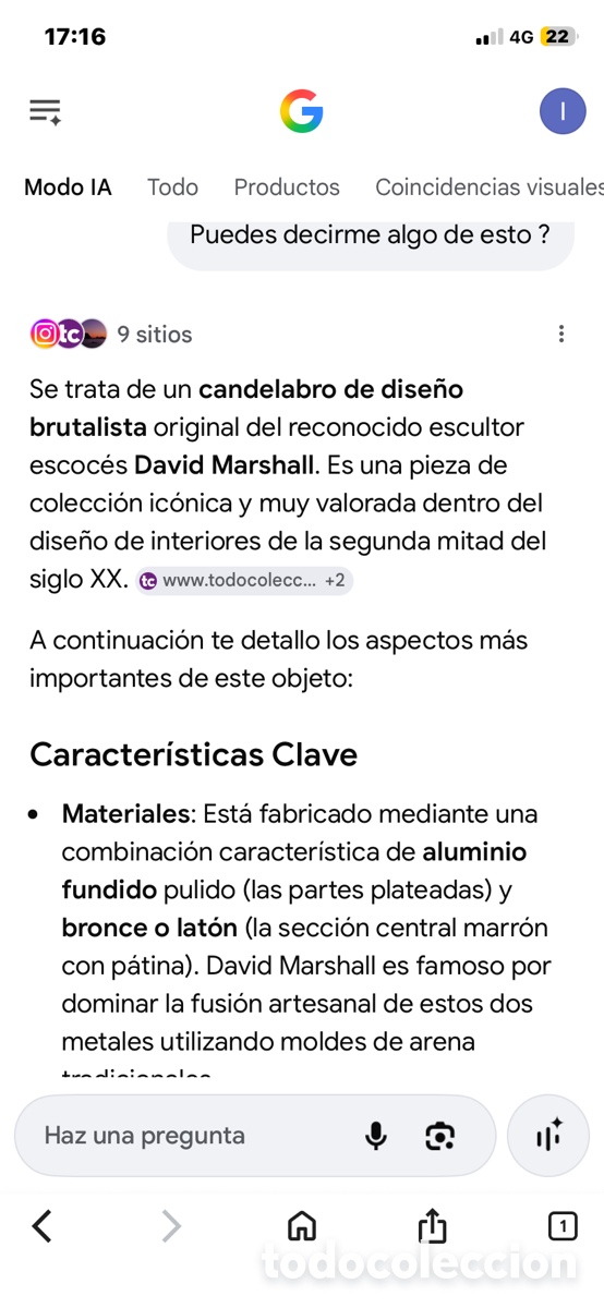 Antig&uuml;edades: Candelabro de Dise&ntilde;o - Foto 4