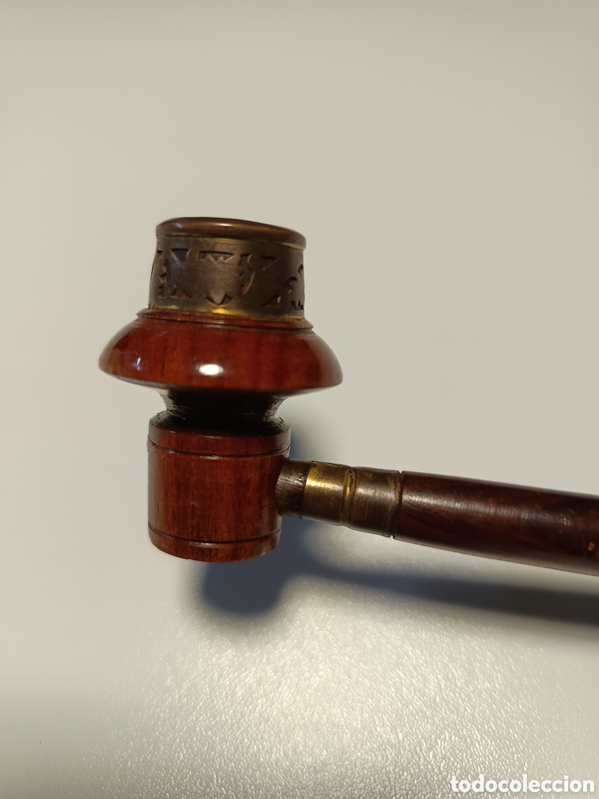 Antig&uuml;edades: Antigua pipa de fumar en madera - Foto 1