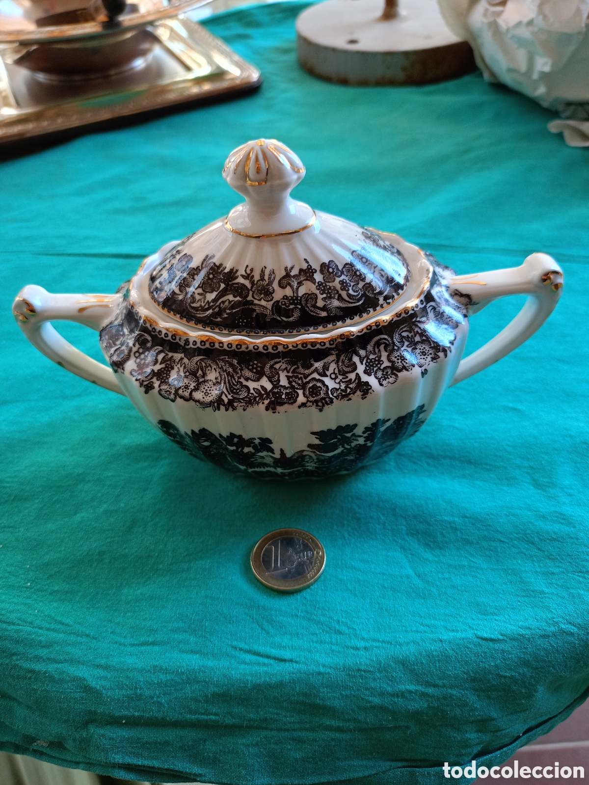 Antig&uuml;edades: ANTIGUO AZUCARERO OVALADO PORCELANA SANTA CLARA, VIGO.