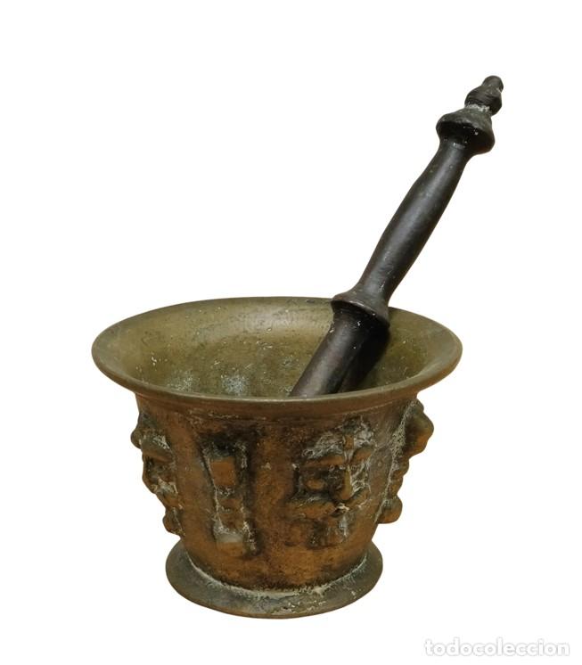 Antig&uuml;edades: ANTIGUO ALM&Iacute;REZ O MORTERO. METAL, CON P&Aacute;TINA BRONZEADA. ESPA&Ntilde;A. XVIII-XIX