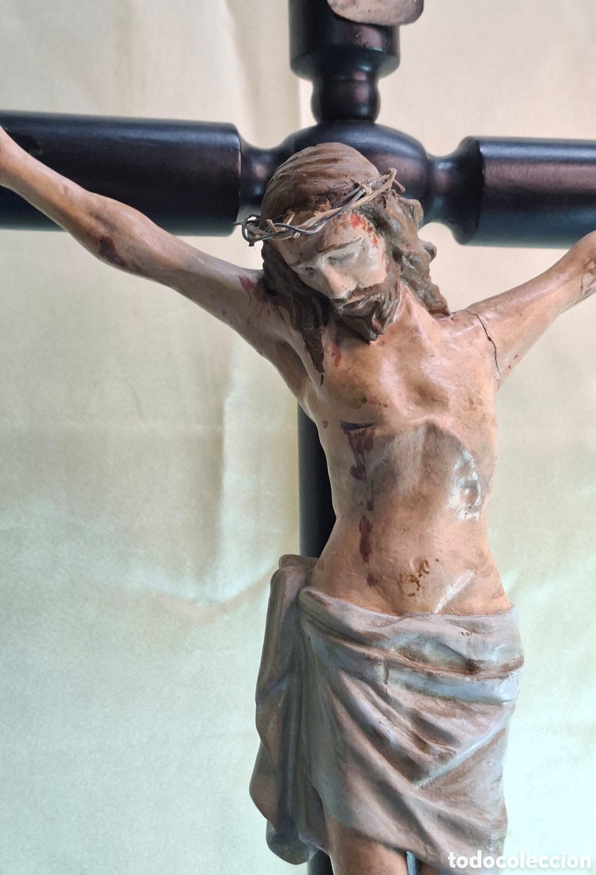 Antiquit&eacute;s: Talla Cristo policromado S. XIX