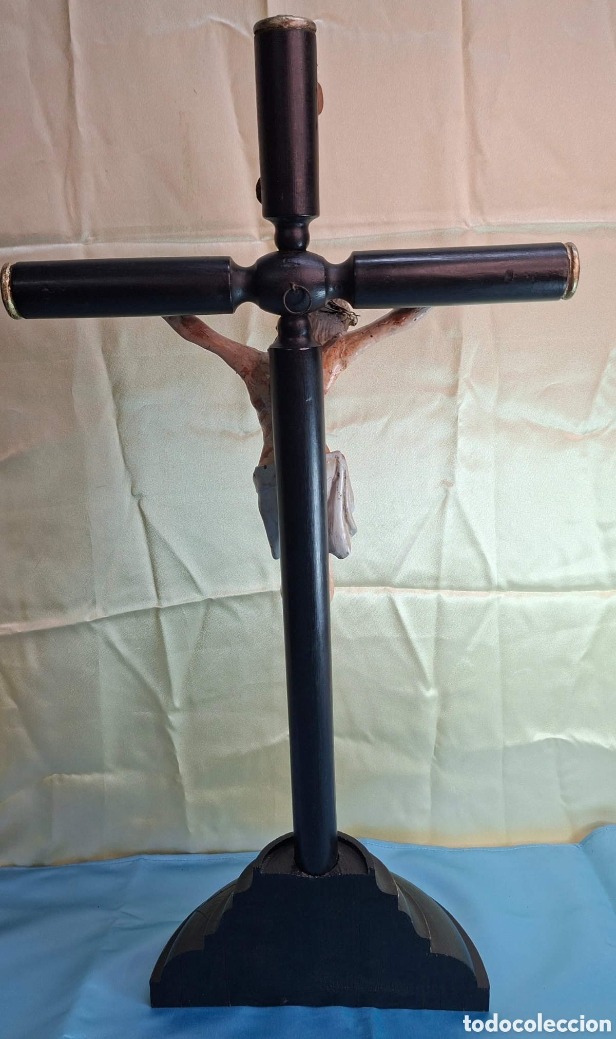 Antig&uuml;edades: Talla Cristo policromado S. XIX - Foto 9