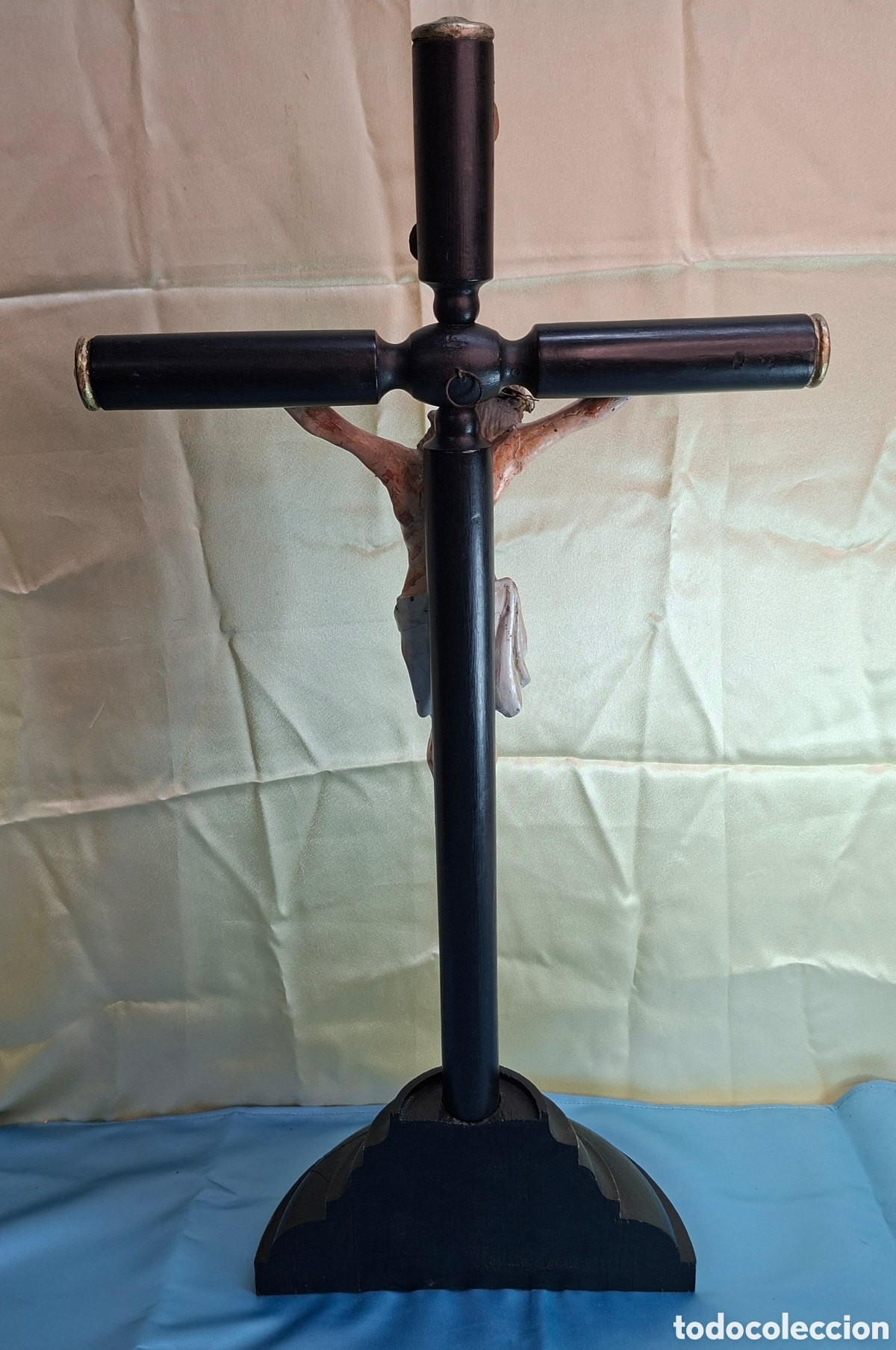 Antig&uuml;edades: Talla Cristo policromado S. XIX - Foto 11