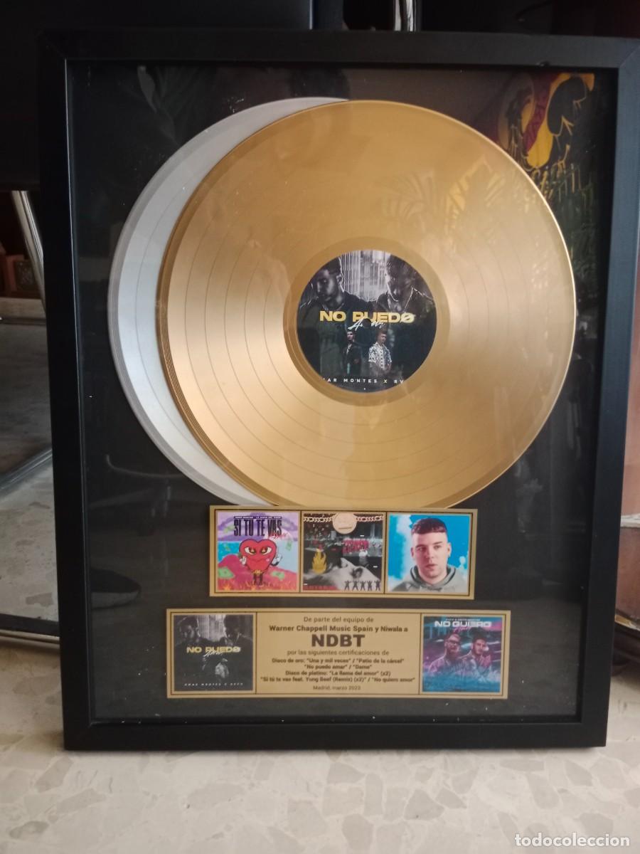 Antig&uuml;edades: DOBLE DISCO DE ORO Y PLATINO OMAR MONTES - PRODUCTOR NDBT WARNER CHAPELL MUSIC SPAIN Y NIWALA - 2023