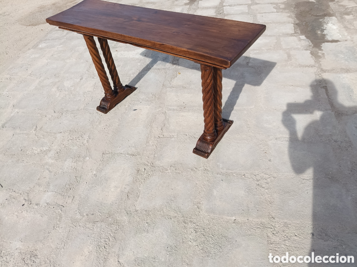 Antig&uuml;edades: Mesa de recibidor de madera maciza - Foto 4