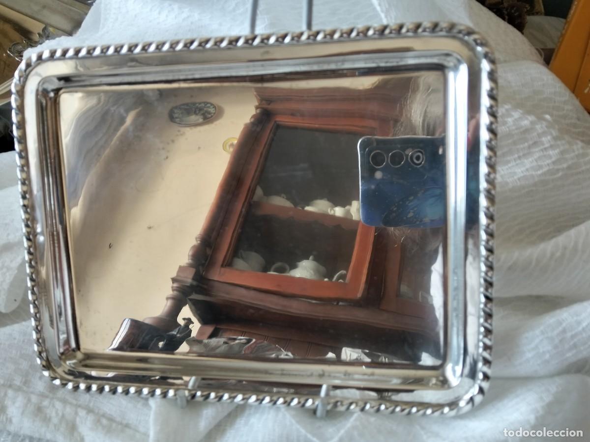 Antig&uuml;edades: BANDEJA PLATA DE LEY 22X17 APROX - Foto 1