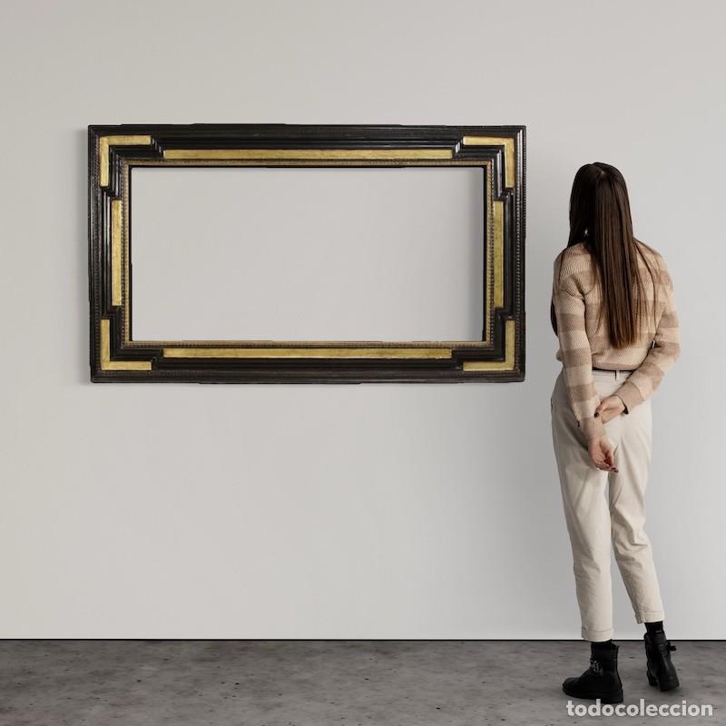 Antig&uuml;edades: Marco franc&eacute;s del siglo XX en madera dorada. - Foto 2