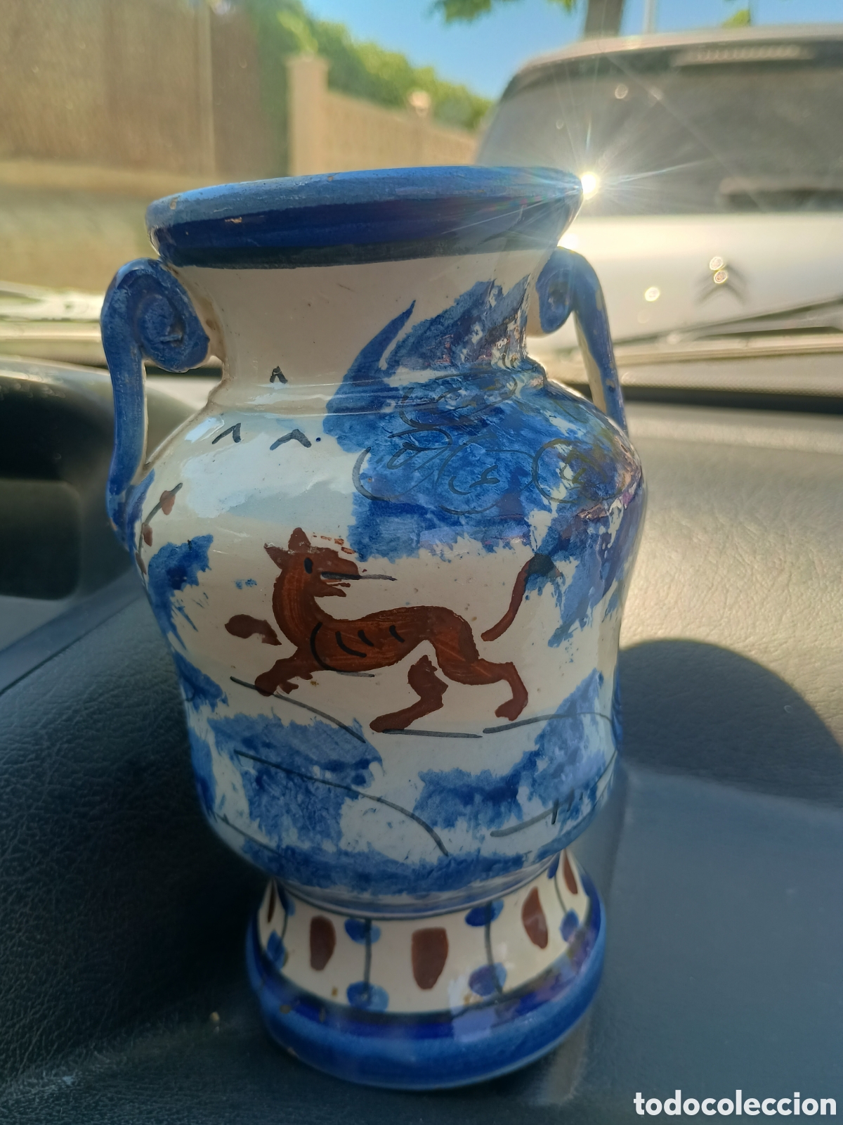 Antig&uuml;edades: Jarr&oacute;n tipo Manises azul - Foto 6