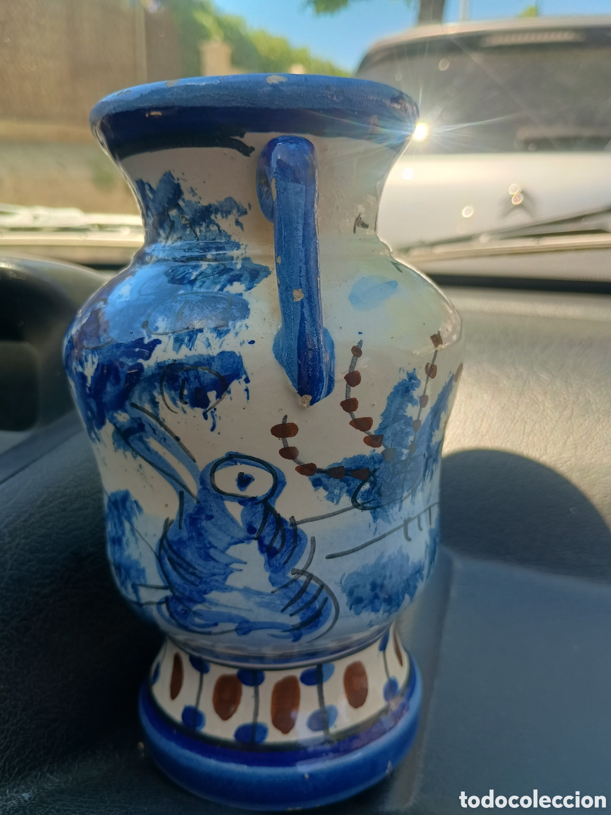 Antig&uuml;edades: Jarr&oacute;n tipo Manises azul - Foto 7