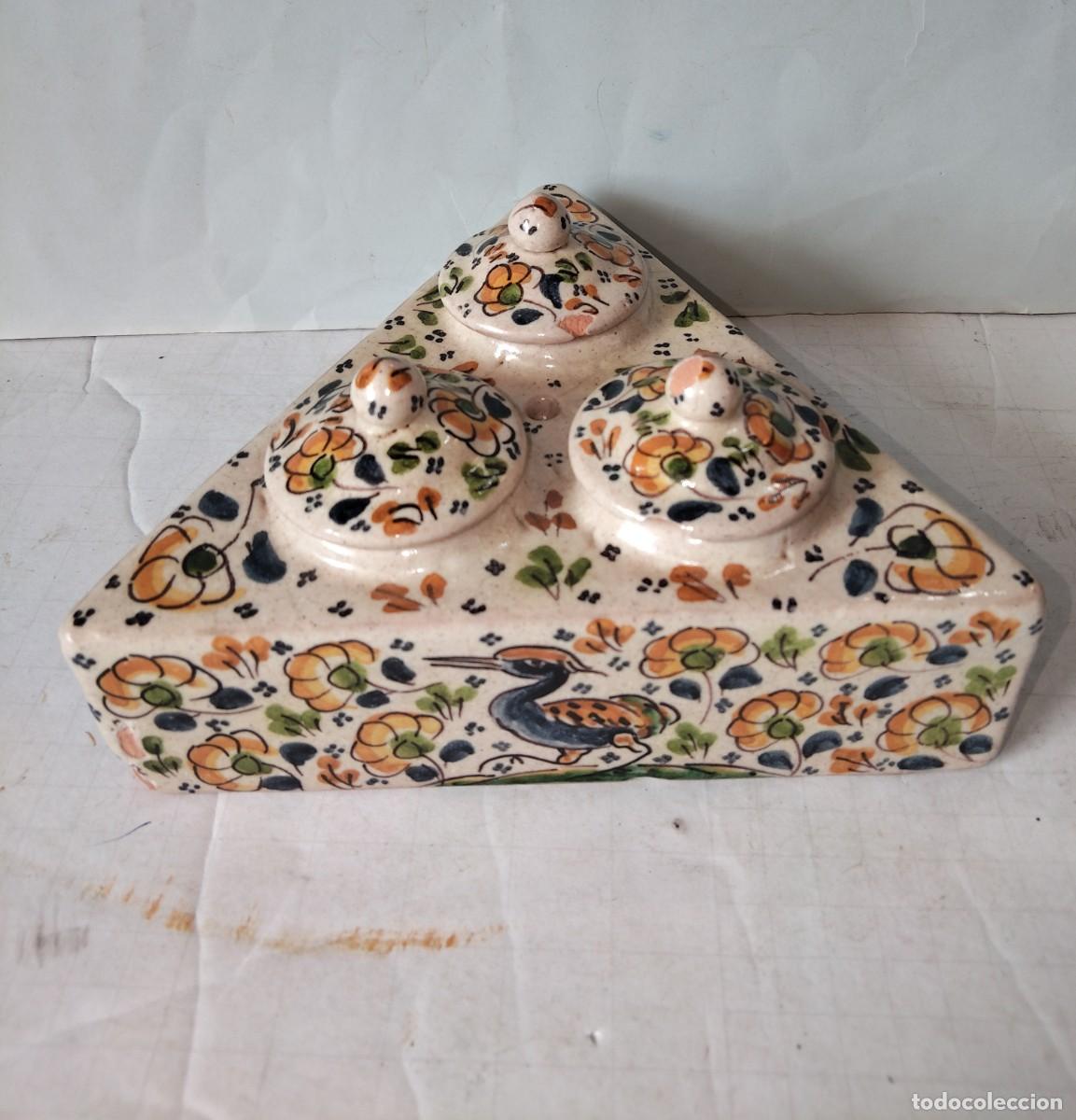 Antig&uuml;edades: Especiero de cer&aacute;mica de Talavera