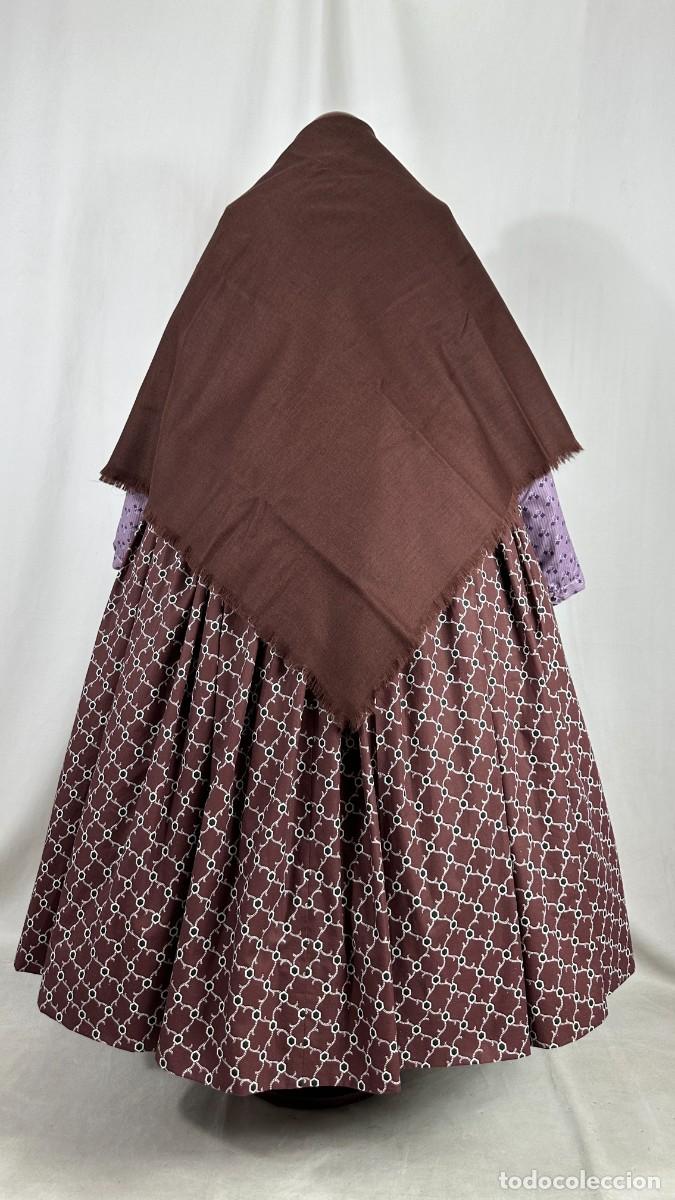 Antig&uuml;edades: Pa&ntilde;uelo de merino liso, chocolate - Foto 3