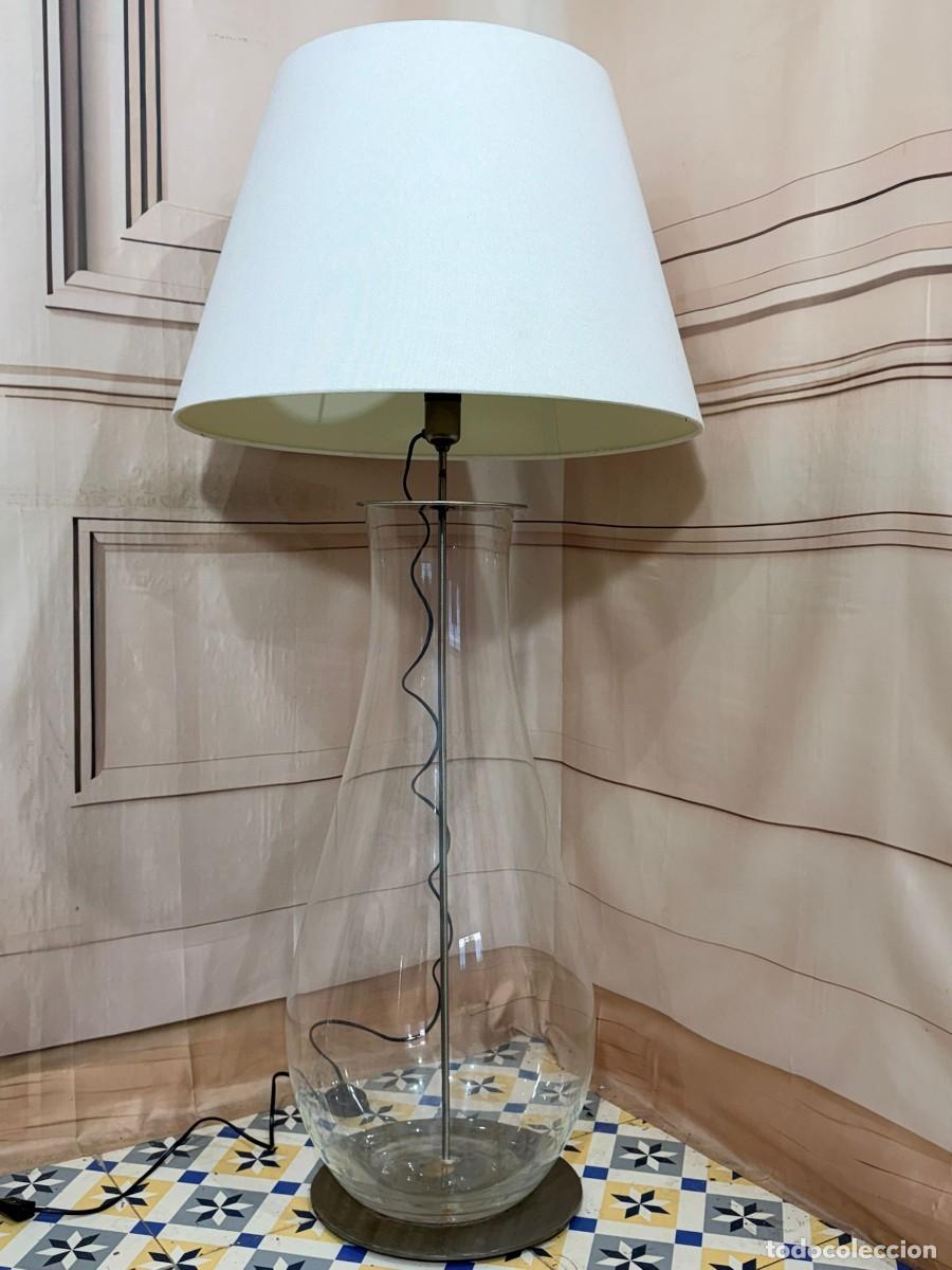 Antig&uuml;edades: L&aacute;mpara de mesa con una base de cristal transparente - Foto 7