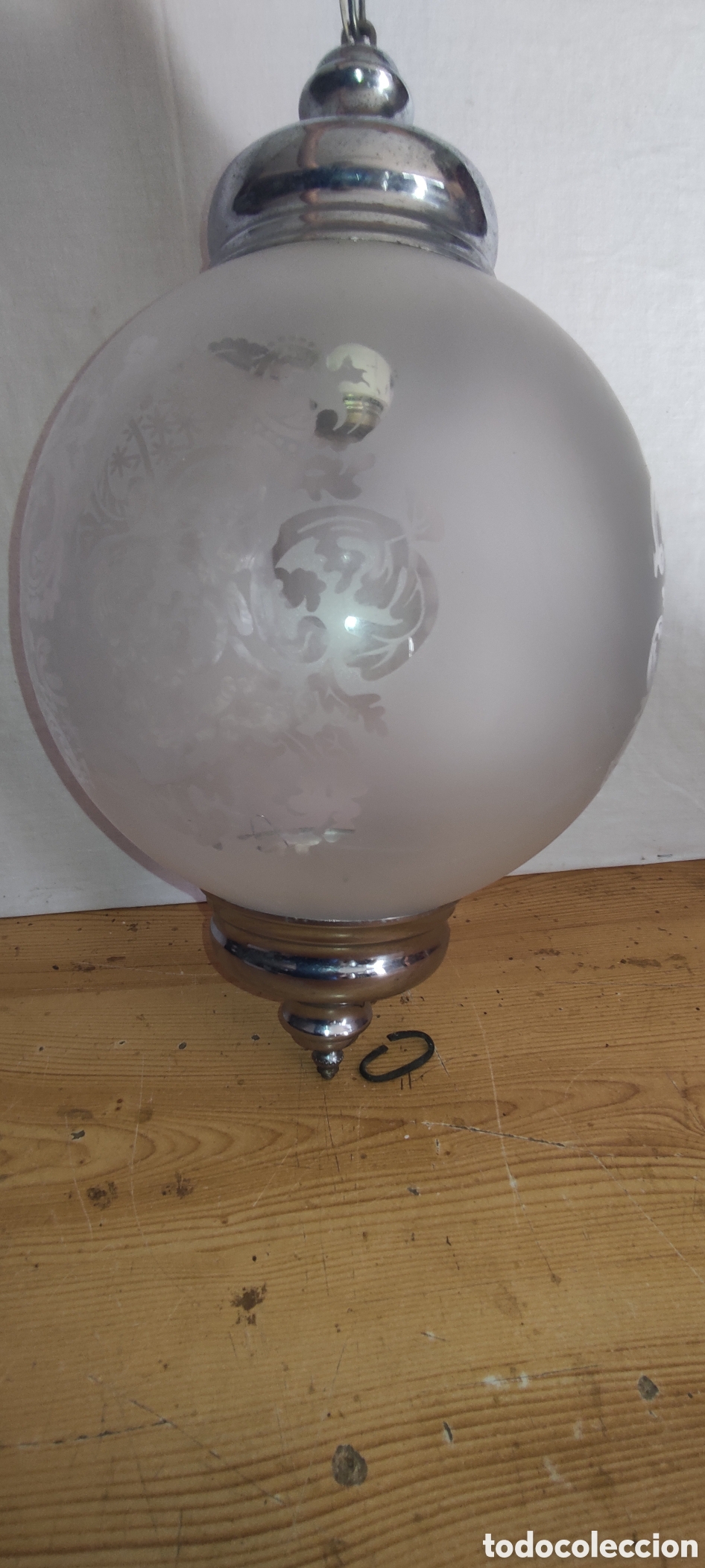 Antig&uuml;edades: Lampara clasica de techo bola - Foto 8