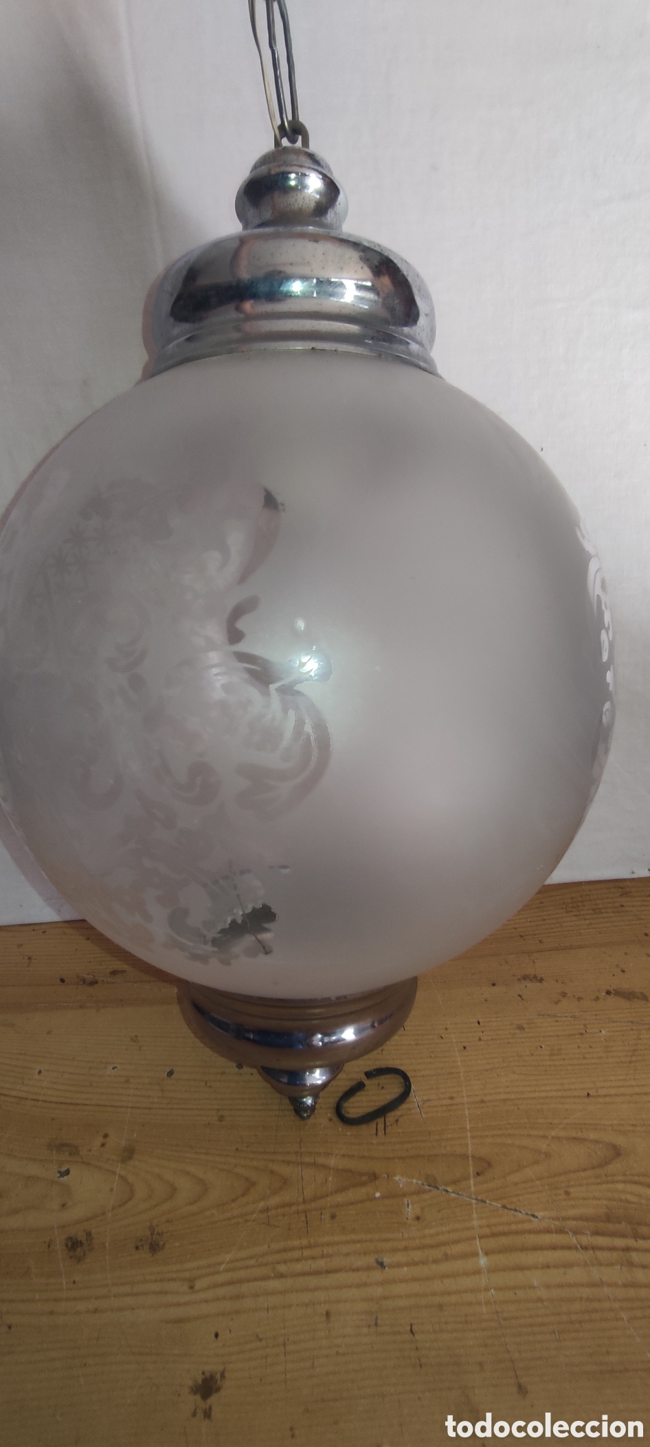 Antig&uuml;edades: Lampara clasica de techo bola - Foto 9