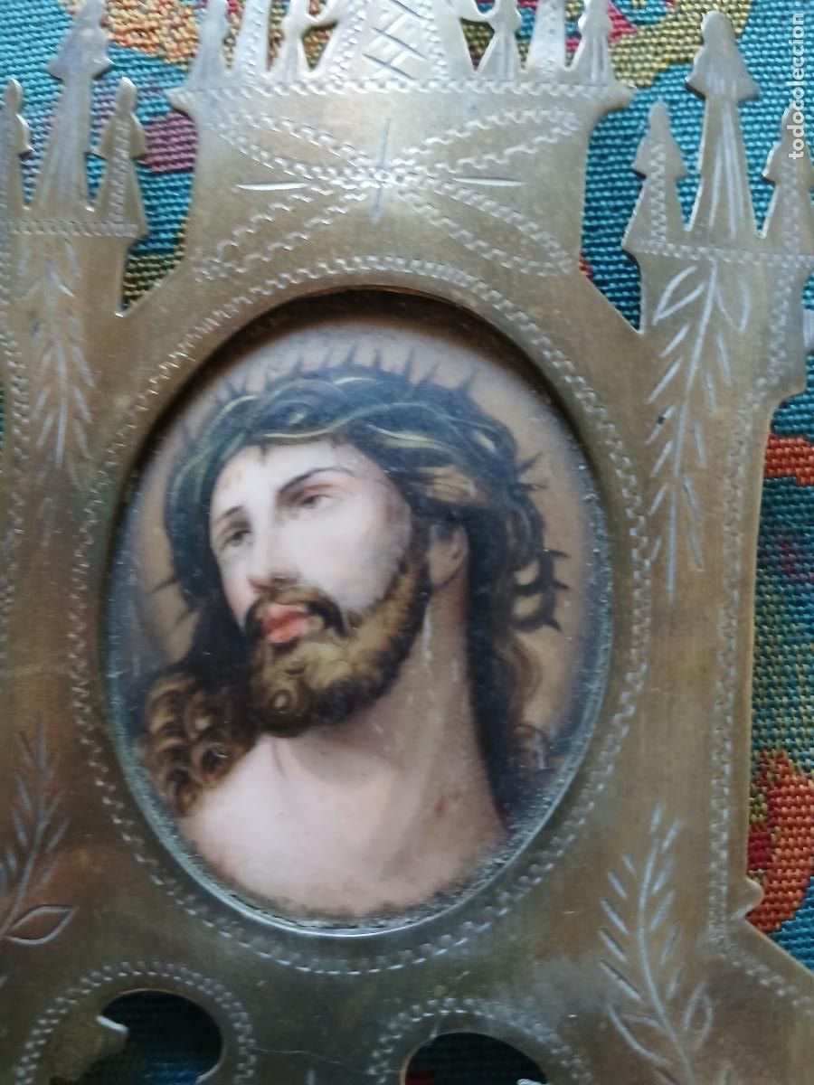 Antig&uuml;edades: Capilla imagen Cristo pintada - Foto 3